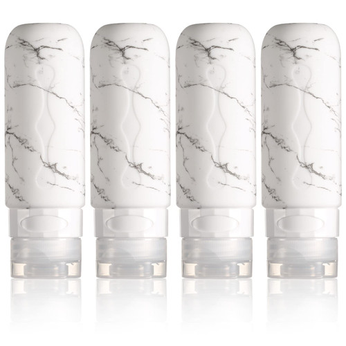 Gemice Travel Bottles Set for Toiletries, TSA Approved Travel Containers Leak Proof Silicone Squeezable Travel Accessories 3oz for Shampoo Conditioner Lotion Body Wash (4 Pack) Gemice Travel Bottles Set for Toiletries, TSA Approved Travel Containers Leak Proof Silicone Squeezable Travel Accessories 3oz for Shampoo Conditioner Lotion Body Wash (4 Pack)