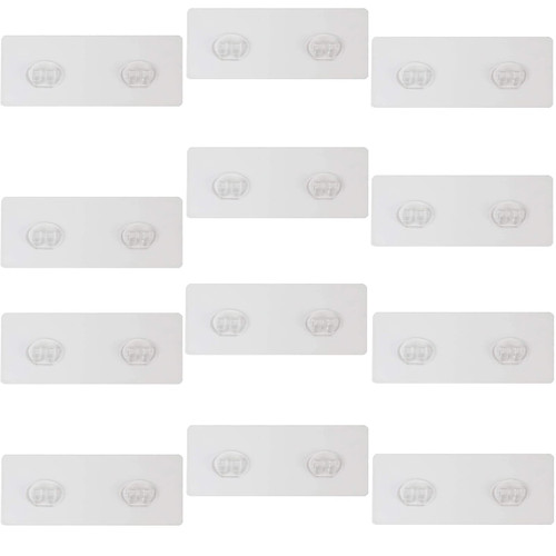 Jovware Shower Caddy Sticky Pads, Adhesive for Shower Shelves, Shower Caddy Adhesive Replacement Stickers Shelf Basket Strips Hooks Strong Hook for Bathroom Transparent Wall Mount 12 Pack 6 1/2"