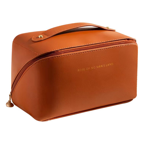 Cosmetic Bag-Travel Makeup Bag,Large Capacity Cosmetic Bags for Women,Travel Toiletry Bag?Waterproof Portable Make up Organizer with Handle and Divider Multifunctional makeup bags (brown) Cosmetic Bag-Travel Makeup Bag,Large Capacity Cosmetic Bags for Women,Travel Toiletry Bag?Waterproof Portable Make up Organizer with Handle and Divider Multifunctional makeup bags (brown)