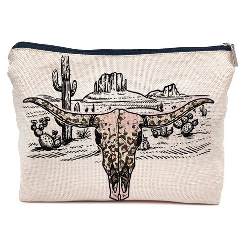 IWXYI Western Bull Skull Decor Cosmetic Bag,Boho Bull Skull Women's Makeup Bag Zipper Pouch Travel Toiletry Gifts For Cowboy Cowgirl Women Teenage Girls IWXYI Western Bull Skull Decor Cosmetic Bag,Boho Bull Skull Women's Makeup Bag Zipper Pouch Travel Toiletry Gifts For Cowboy Cowgirl Women Teenage Girls