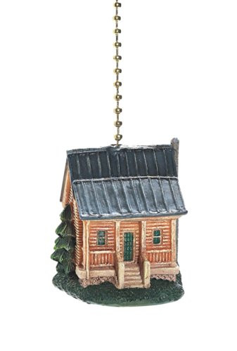 Rustic Log Cabin Fan Pull Decorative Light Chain by Clementine Design