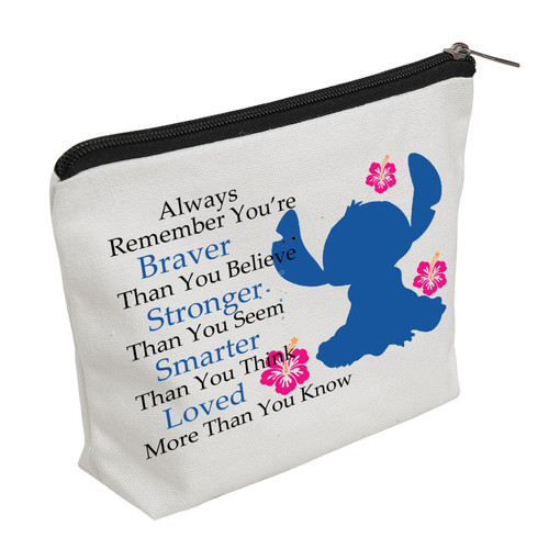 WZJHCL Ohana You Are Braver Makeup Bag Ohana Hibiscus Gift Hawaii Travel Pouch Ohana Toiletry Bag Ohana Inspired Gift (Ohana braver) WZJHCL Ohana You Are Braver Makeup Bag Ohana Hibiscus Gift Hawaii Travel Pouch Ohana Toiletry Bag Ohana Inspired Gift (Ohana braver)