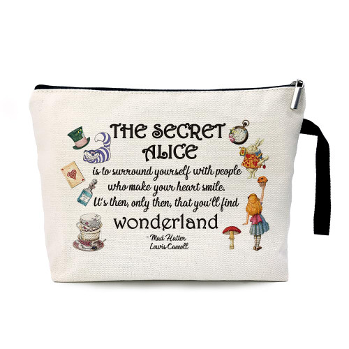ZHANTUONE The Secret Alice Cosmetic Bag?Alice Zipper Cosmetic Bag?Alice Theme Cosmetic Bag?Alice Fairy Tale Fans Gift?Alice Fans Gift?friend birthday gift?Foldable Large Capacity Storage bag ZHANTUONE The Secret Alice Cosmetic Bag?Alice Zipper Cosmetic Bag?Alice Theme Cosmetic Bag?Alice Fairy Tale Fans Gift?Alice Fans Gift?friend birthday gift?Foldable Large Capacity Storage bag