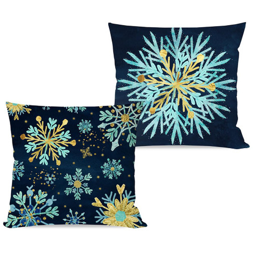 PANDICORN Blue Christmas Pillow Covers 18x18 Set of 2 Snowflake Christmas Decorations Christmas Pillows Decorative Throw Pillows Cases Winter Holiday Decor for Sofa Couch PANDICORN Blue Christmas Pillow Covers 18x18 Set of 2 Snowflake Christmas Decorations Christmas Pillows Decorative Throw Pillows Cases Winter Holiday Decor for Sofa Couch