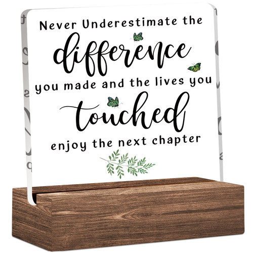 Inspirational Desk Decorative Sign with Wood Stand, Home Bedroom Office Plaque Decor for Women, Sister, Friends, Coworkers Retirement Birthday Gifts Inspirational Desk Decorative Sign with Wood Stand, Home Bedroom Office Plaque Decor for Women, Sister, Friends, Coworkers Retirement Birthday Gifts