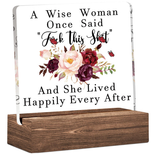 Funny Clear Desk Decorative Sign with Wood Stand, Home Bedroom Office Positive Plaque Decor for Women, Sister, Friends, Coworkers Retirement Birthday Friendship Gifts Funny Clear Desk Decorative Sign with Wood Stand, Home Bedroom Office Positive Plaque Decor for Women, Sister, Friends, Coworkers Retirement Birthday Friendship Gifts