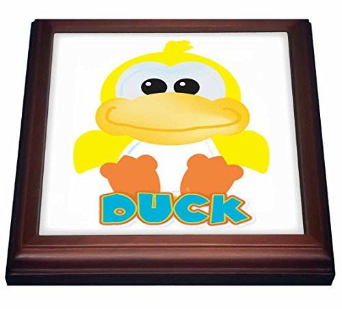 3dRose trv_102087_1 Cute Goofkins Yellow Duck Cartoon Trivet with Ceramic Tile, 8 by 8", Brown 3dRose trv_102087_1 Cute Goofkins Yellow Duck Cartoon Trivet with Ceramic Tile, 8 by 8", Brown