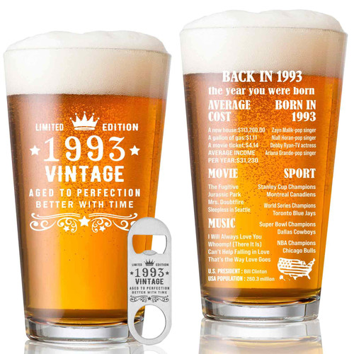 30th Birthday Gifts for Men Or Women -Vintage 30 Year Old Birthday Gift -Turning 30 Birthday Decorations for Him -Thirty Birthday Present Ideas -16oz 30th Pint Beer Glass Gifts 30th Birthday Gifts for Men Or Women -Vintage 30 Year Old Birthday Gift -Turning 30 Birthday Decorations for Him -Thirty Birthday Present Ideas -16oz 30th Pint Beer Glass Gifts