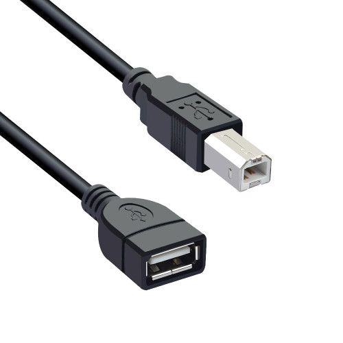Herfair USB 2.0 Cable A Female to B Male Converter Cable for Printer USB Type A to Type B Extension Wire Lead, 1.8M/5.9FT
