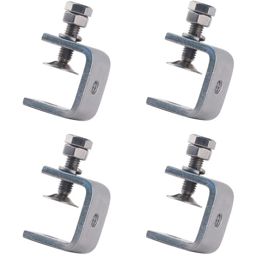 4 Pcs 1 Inch C-Clamp Tiger Clamps Heavy Duty Clamps for Woodworking Stainless Steel C Clamp With Wide Jaw Openings