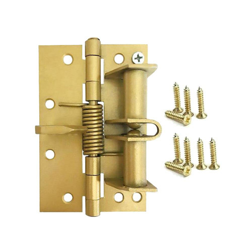 Self-Aligning Spring Hinge, Positioning Hinge, Door Hinge, Automatic Closing Door DIY Hardware Tool (Gold)