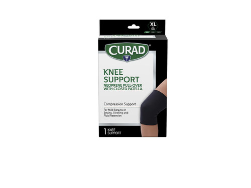 Curad Knee Support, Neoprene Pull-Over with Closed Patella, X-Large Curad Knee Support, Neoprene Pull-Over with Closed Patella, X-Large