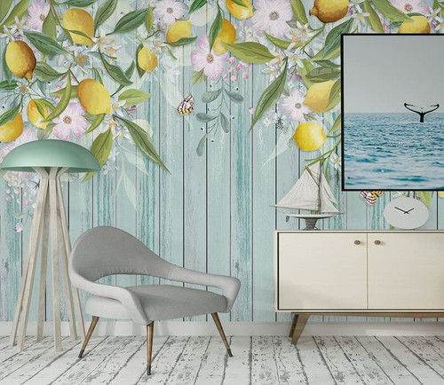 Custom Size Wall Murals,Removable Peel and Stick Self-Adhesive Wall Murals Large Photo Wallpaper,Hand-Drawn Flowers Wall Sticker for Living Room Bedroom
