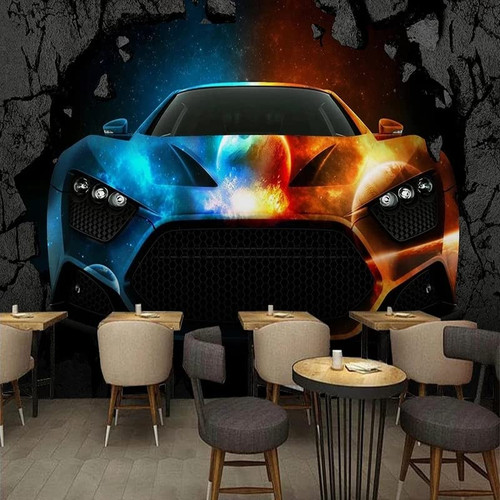 Custom Size Wall Murals,Cool Sport Car?Removable Peel and Stick Self-Adhesive Wall Murals Large Photo Wallpaper