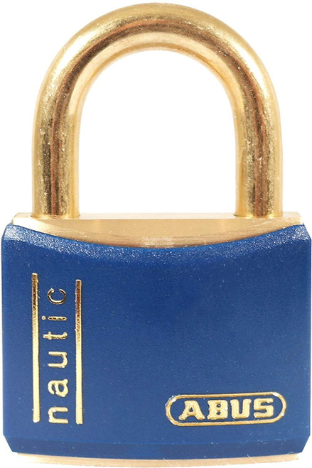 ABUS T84MB/40 C KD 40mm All Weather Solid Brass Keyed Different Padlock, Blue
