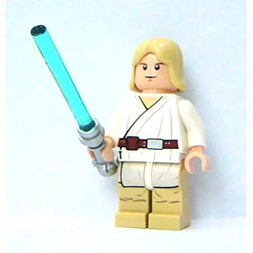 LEGO Luke Skywalker (Tatooine) w/ White Pupils & Lightsaber Star Wars Minifigure LEGO Luke Skywalker (Tatooine) w/ White Pupils & Lightsaber Star Wars Minifigure