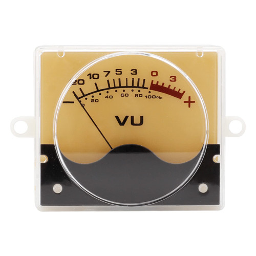 Compact VU Meter Yellow Backlight High Accuracy Power Amplifier Meter Level Meter Level Header Durable For DIY Level Meter