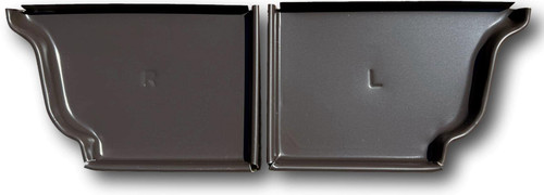 K-TEC 5 Inch Musket Brown K-Style Aluminum Rain Gutter End Caps (sold as pair, 1 left and 1 rifght)