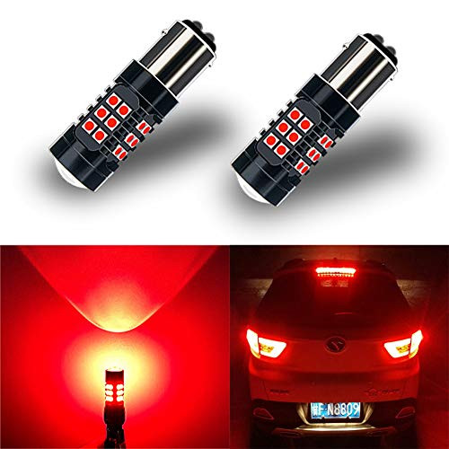 Turn Signal Blinkers 1157 2057 2357 7528 LED Bulbs 3030Chipsets with Projector for Tail Lights Brake Lights Turn Signal Lights, Brilliant Red