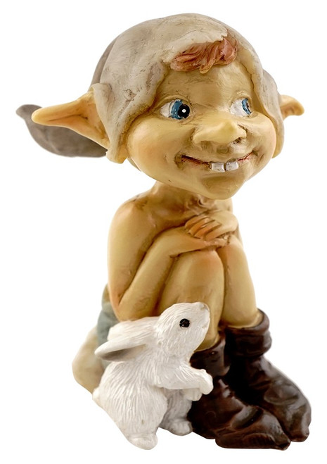 Top Collection Miniature Fairy Garden and Terrarium Pixie with Bunny Figurine