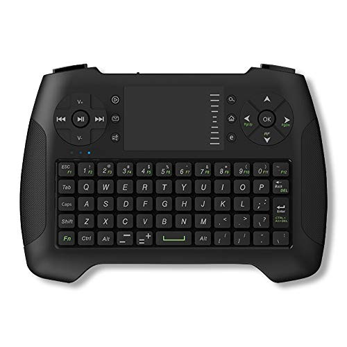 Mini Wireless Keyboard, ADLOKO Mini Keyboard with Touchpad Mouse Combo Handheld Remote Control Rechargable Li-ion Battery for Smart TV, Android TV Box, HTPC, IPTV, Pi, PC, Pad