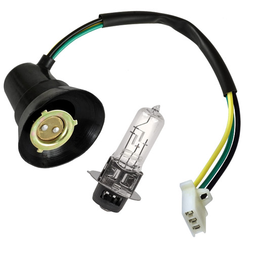 Caltric Left or Right Headlight Socket Cord and Bulb Compatible with Yamaha 4SH-84340-00-00 4KB-84314-01-00