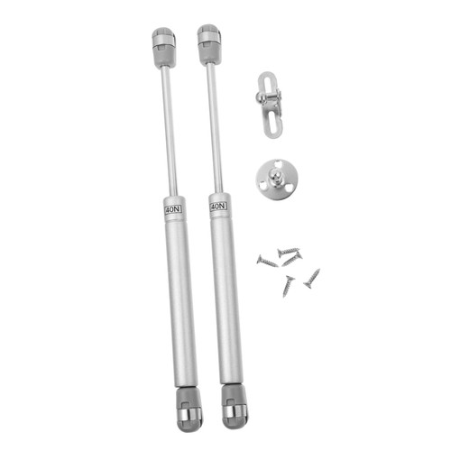Uonlytech 1 Pair Cabinet Support Rod Heavy Duty Brackets Cabinet Door Hinge Lift Support strut Gas Struts for Heavy lid Gas Prop Gas Spring Struts Shocks Retractable Support Rod Rubber Head