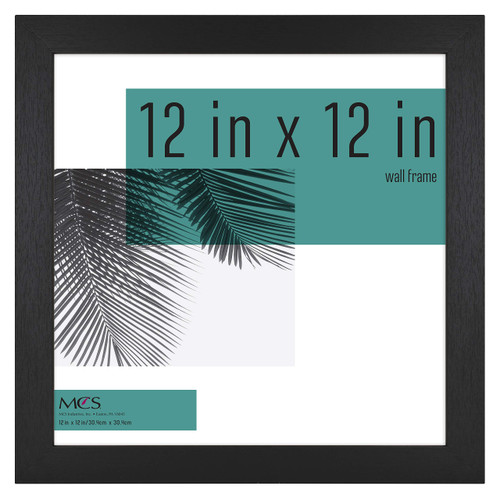 MCS Studio Gallery Frame, Black Woodgrain, 12 x 12 in , Single