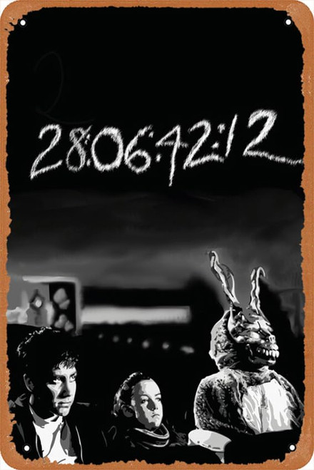 Donnie Darko Poster Poster Vintage Retro Metal Tin Sign Wall Decor,8 X 12 inch Bar Man Cave