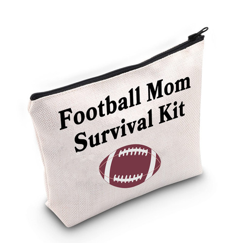 JNIAP Football Player Mom Cosmetic Bag Football Mom Survival Kit Football Mom Gift Football Lover Travel Zipper Pouch (Football Mom Bag) JNIAP Football Player Mom Cosmetic Bag Football Mom Survival Kit Football Mom Gift Football Lover Travel Zipper Pouch (Football Mom Bag)