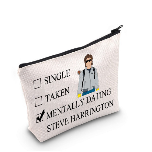 G2TUP TV Show Inspired Gift Mentally Dating Steve H Makeup Bag TV Show Cosmetic Bag TV Show Fan Gift Zipper Travel Bag (Steve H White Bag) G2TUP TV Show Inspired Gift Mentally Dating Steve H Makeup Bag TV Show Cosmetic Bag TV Show Fan Gift Zipper Travel Bag (Steve H White Bag)