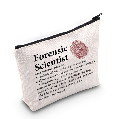 G2TUP Forensic Scientist Gift Forensic Scientist Makeup Bag Forensic Science Investigator Cosmetic Bag Gift Criminologist Travel Bag