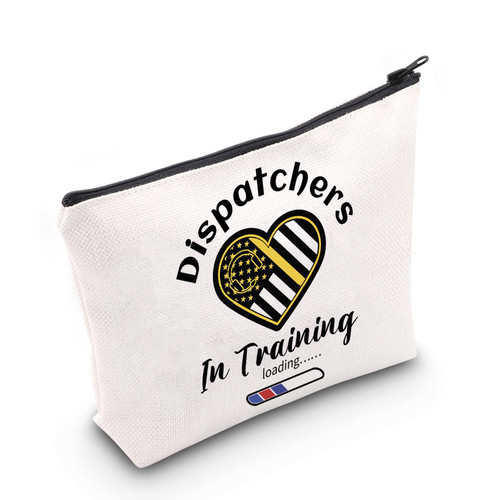 CMNIM 911 Dispatch Makeup Bag Dispatchers In Training for 911 Operator Graduation Appreciation Gift Cosmetic Travel Bag (Dispatchers In Training Makeup Bag)