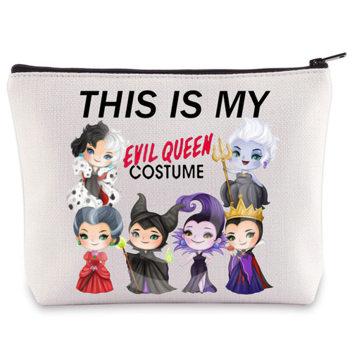 BWWKTOP Evil Queen Villain Cosmetic Makeup Bag Villain Lover Gifts This Is My Evil Queen Costume Zipper Pouch Bag (Evil Queen Costume) BWWKTOP Evil Queen Villain Cosmetic Makeup Bag Villain Lover Gifts This Is My Evil Queen Costume Zipper Pouch Bag (Evil Queen Costume)