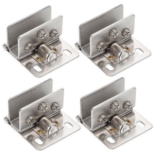 DOITOOL Glass Shower Door Hinges 4pcs Door Hinge Glass Door Hinge Jewelry Box Hinges Cabinet Door Hinge Cabinet Clamp Frameless Door Hinge Stainless Gate Hinge Shower Room Hinges