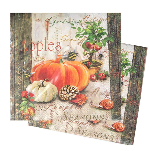 40-ct 13x13 Orange Pumpkin Napkins Thanksgiving Napkins Fall Napkins Thanksgiving Paper Napkins Fall Paper Napkins Thanksgiving Napkins Paper Fall Cocktail Napkins Decorative Napkins for Decoupage