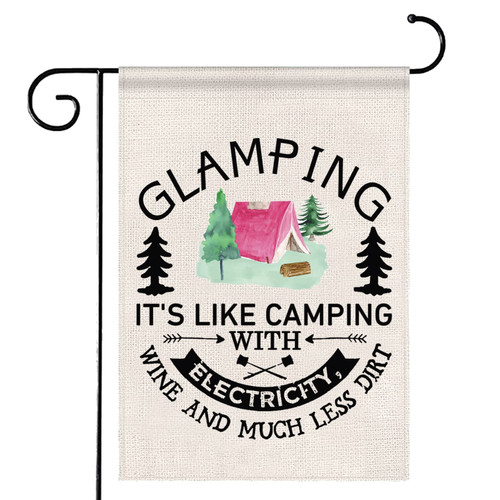 POFULL Camp Lover Gift Camping Garden Flag Camping Trailer RV Yard Sign Banner (GLAMPING IT'S LIKE flag) POFULL Camp Lover Gift Camping Garden Flag Camping Trailer RV Yard Sign Banner (GLAMPING IT'S LIKE flag)