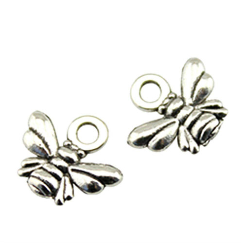 NEWME 300pcs bee Charms Pendant for DIY Jewelry Wholesale Crafting Bracelet and Necklace Making (Antique Silver) NEWME 300pcs bee Charms Pendant for DIY Jewelry Wholesale Crafting Bracelet and Necklace Making (Antique Silver)