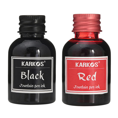 2PCS Calligraphy Pen Ink, Fountain Dip Pen Ink Set Non-Carbon Drawing Writing Art Craft Calligraphy Inks Bottles, Glass Dip Pen Ink 30ml