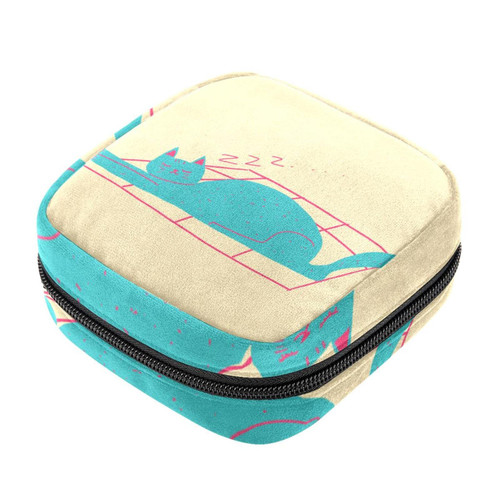 Makeup Bag Cat Cosmetic Bag Makeup Pouch Travel Toiletry Bag Organizer Storage Bag for Women Girls