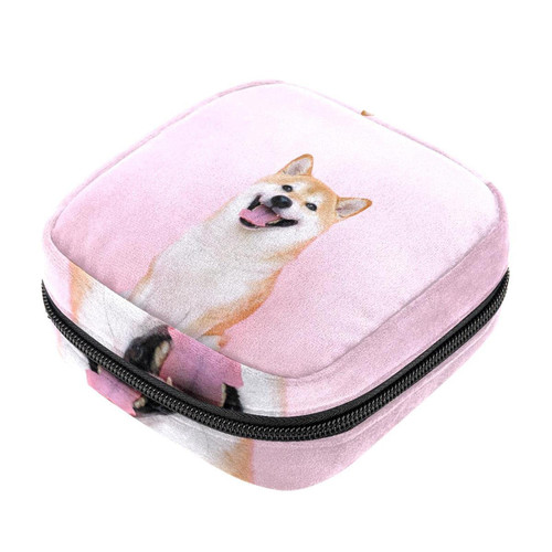 Dog Makeup Bag Zipper Pouch Travel Cosmetic Organizer for Women and Girls