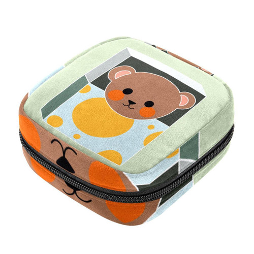 Makeup Bag Bear Cosmetic Bag Makeup Pouch Travel Toiletry Bag Organizer Storage Bag for Women Girls