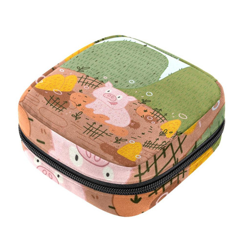 Animal Farm Makeup Bag Zipper Pouch Travel Cosmetic Organizer for Women and Girls