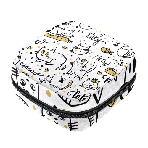 Makeup Bag Cat Meow Animal Cosmetic Bag Makeup Pouch Travel Toiletry Bag Organizer Storage Bag for Women Girls