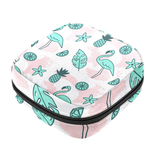 Makeup Bag Flamingo and Pineapple Cosmetic Bag Makeup Pouch Travel Toiletry Bag Organizer Storage Bag for Women Girls