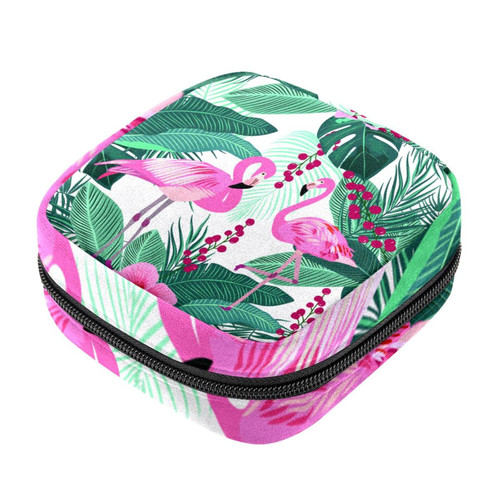 Makeup Bag Flamingo Tropical Palm Tree Cosmetic Bag Makeup Pouch Travel Toiletry Bag Organizer Storage Bag for Women Girls
