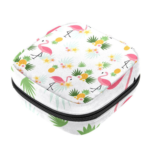 Makeup Bag Flamingos & Pineapple Cosmetic Bag Makeup Pouch Travel Toiletry Bag Organizer Storage Bag for Women Girls