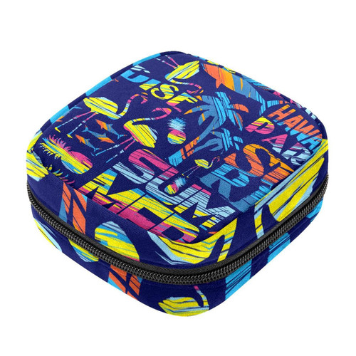 Makeup Bag Summer Tropical Flamingo Beach Fish Pineapple Hawa Cosmetic Bag Makeup Pouch Travel Toiletry Bag Organizer Storage Bag for Women Girls