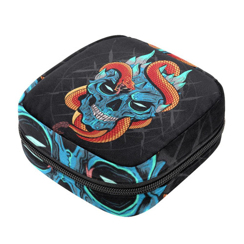 Skull Head Makeup Bag Zipper Pouch Travel Cosmetic Organizer for Women and Girls