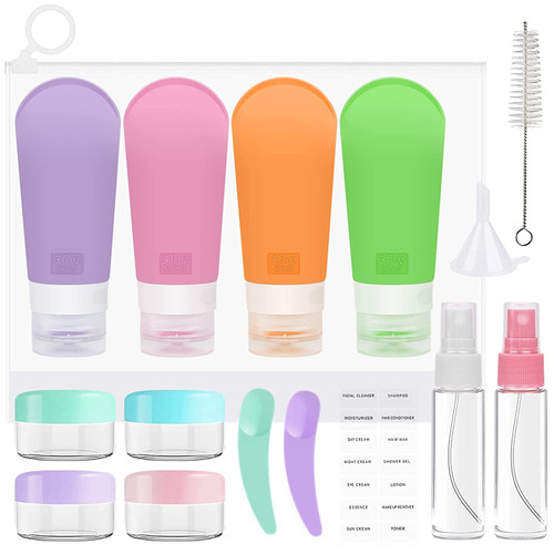 GOFLORDEN 16 Pack Travel Bottles Set for Toiletries, TSA Approved Travel Size Containers, Leak Proof Silicone Squeezable Travel Bottles 2oz 3oz for Shampoo Conditioner Lotion Body Wash (BPA Free) GOFLORDEN 16 Pack Travel Bottles Set for Toiletries, TSA Approved Travel Size Containers, Leak Proof Silicone Squeezable Travel Bottles 2oz 3oz for Shampoo Conditioner Lotion Body Wash (BPA Free)